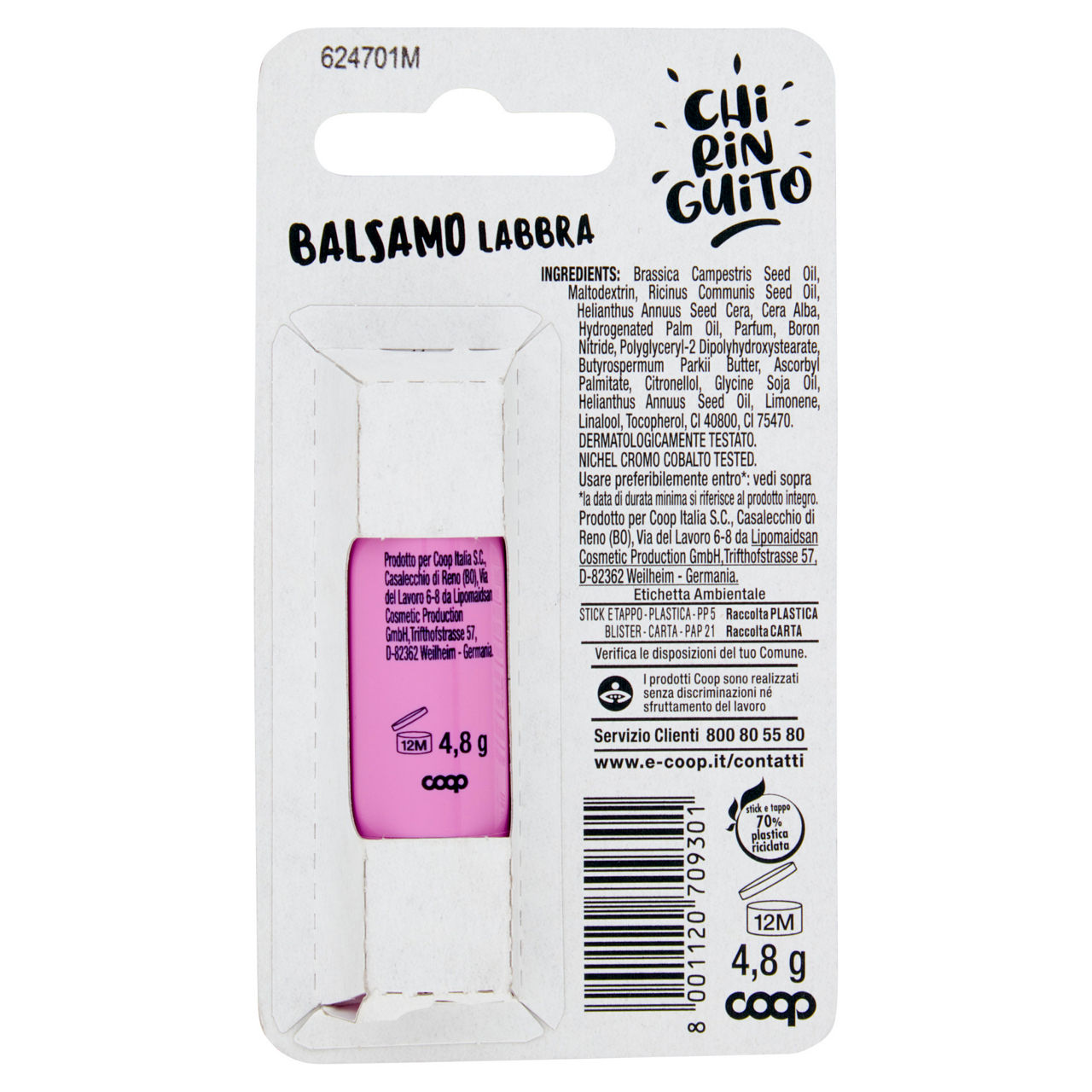 Balsamo labbra esfoliante aroma di anguria chiringuito coop g 4,8 pz.1 - Immagine 31