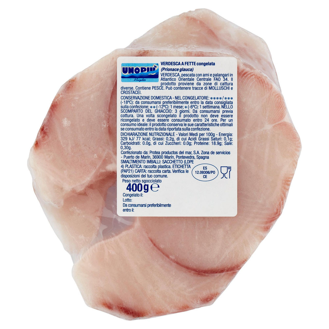 Verdesca a fette surgelata 400 gr