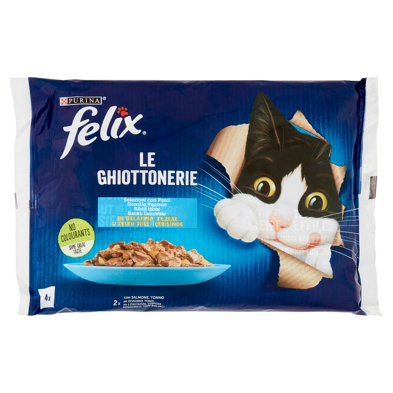 Umido gatto 2 pz con salmone e 2 pz con tonno 340 gr