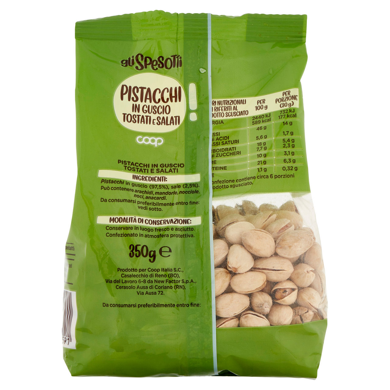 Pistacchi in guscio tostati e salati 350 gr - Immagine 41