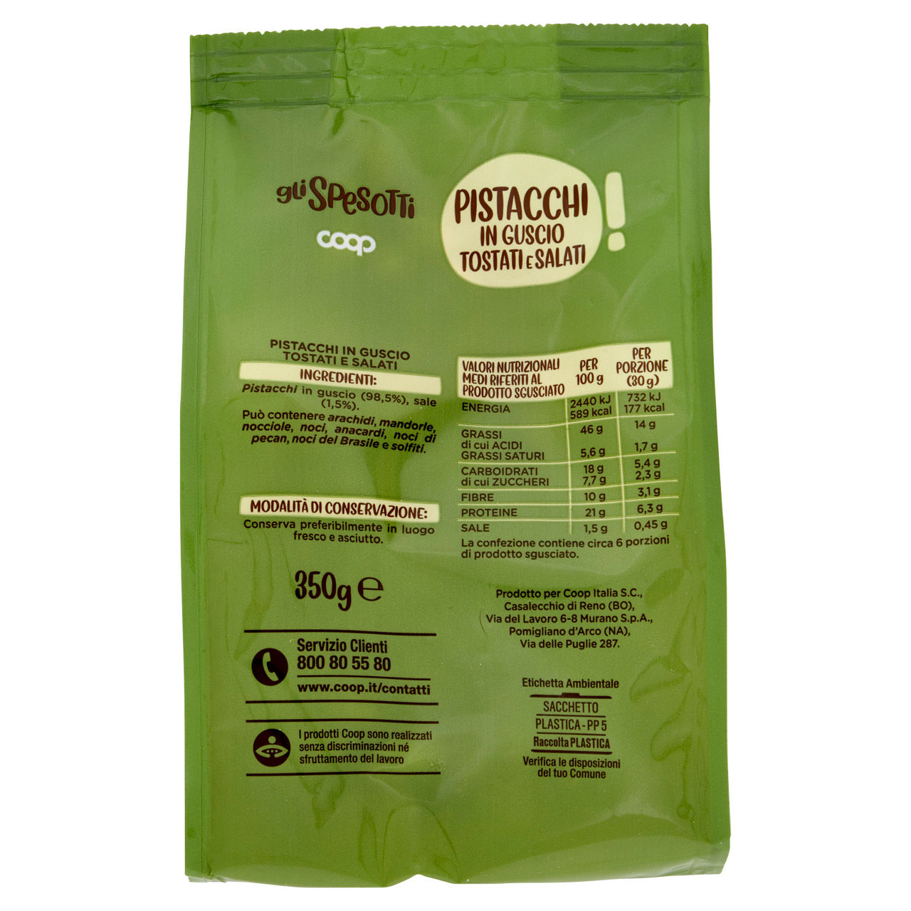 Pistacchi in guscio tostati e salati 350 gr - Immagine 21