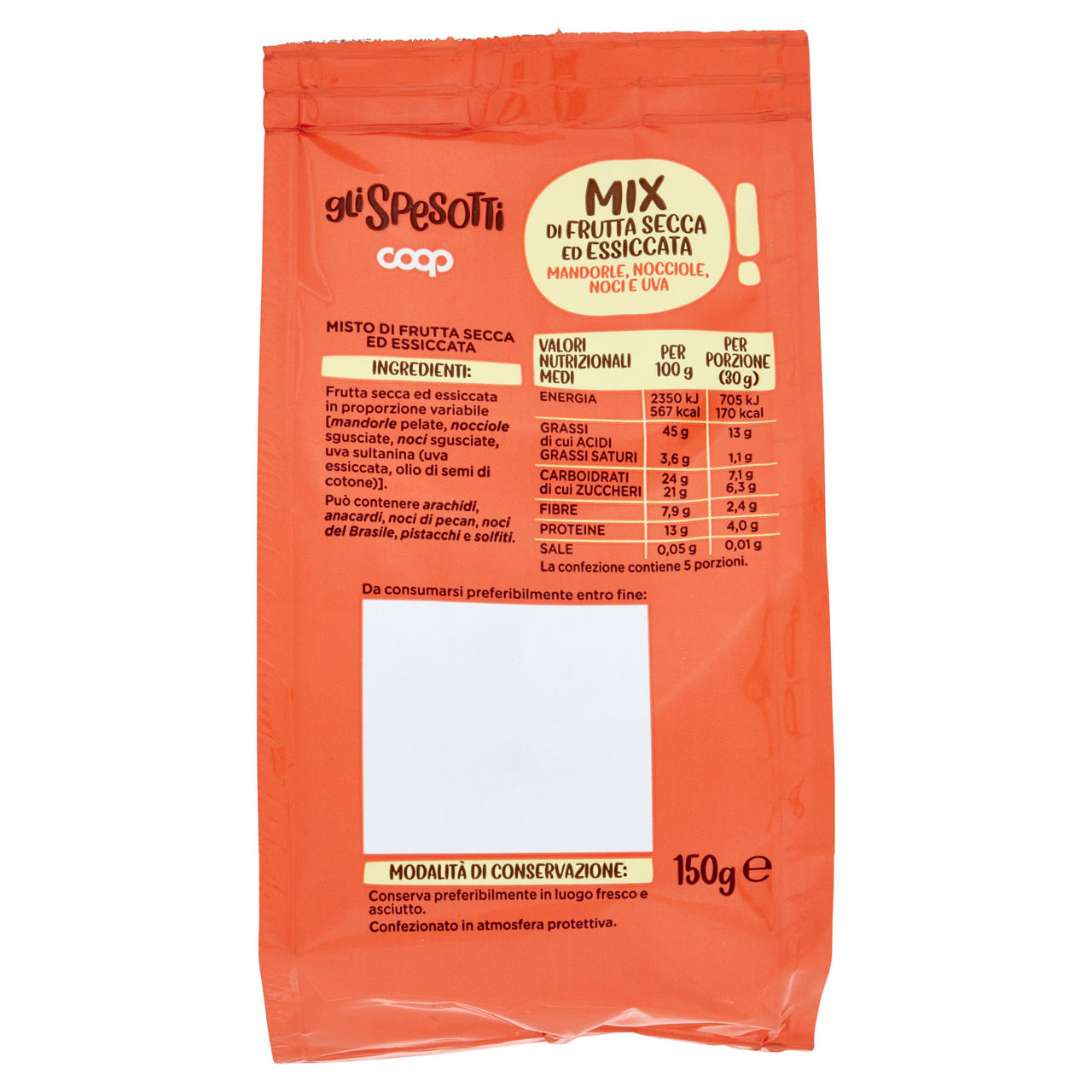 Mix frutta secca e uvetta sultanina 150 gr - Immagine 81