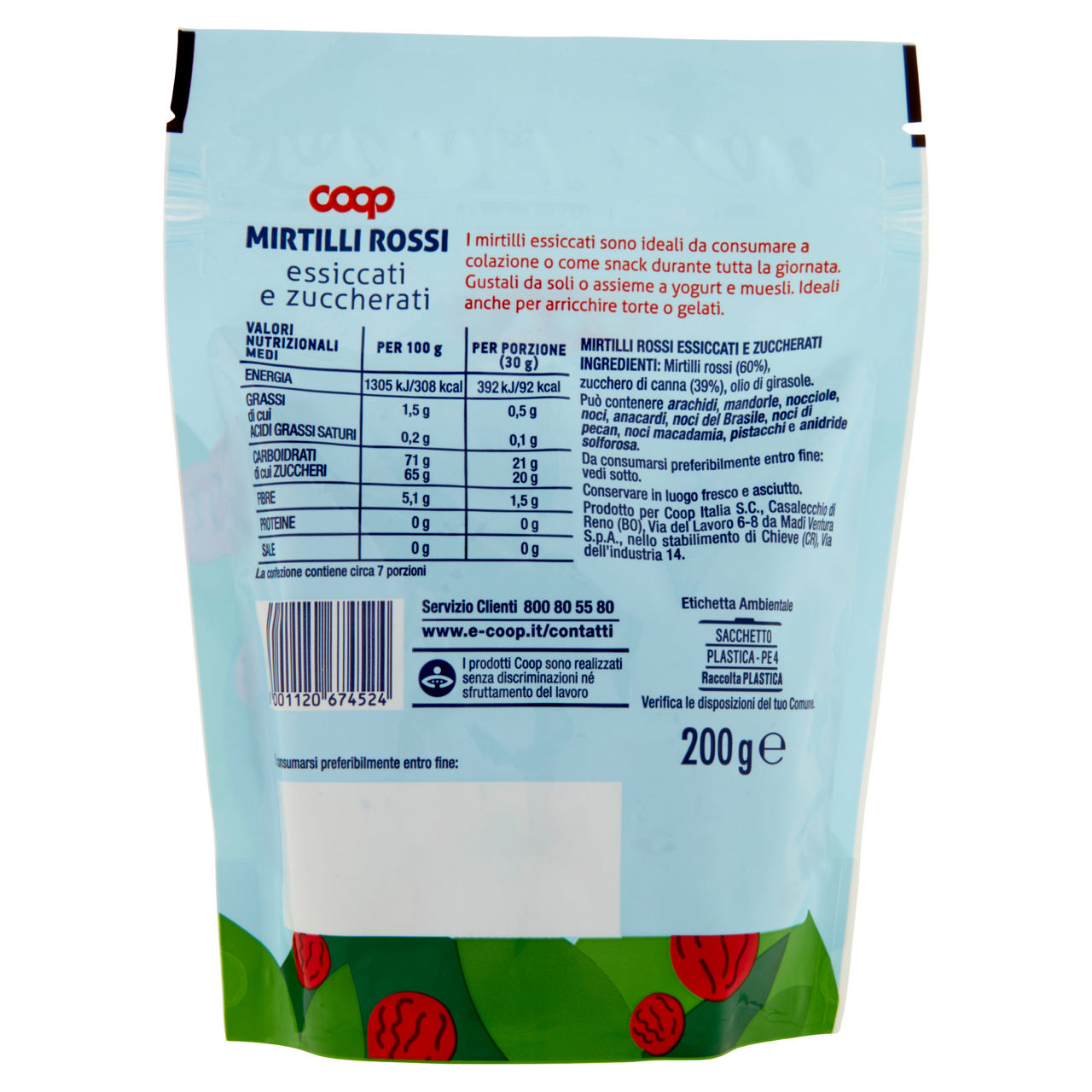 Mirtilli rossi essiccati e zuccherati 200 gr - Immagine 31