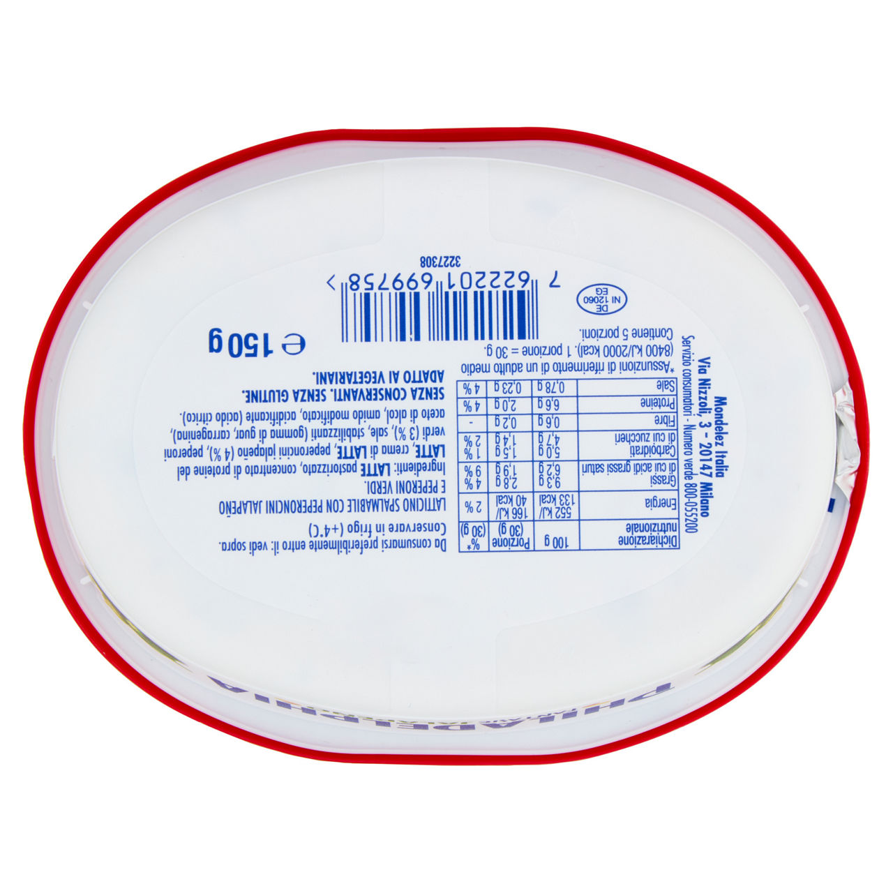Formaggio fresco spalmabile con peperoncini Jalapeño 150 gr - Immagine 51