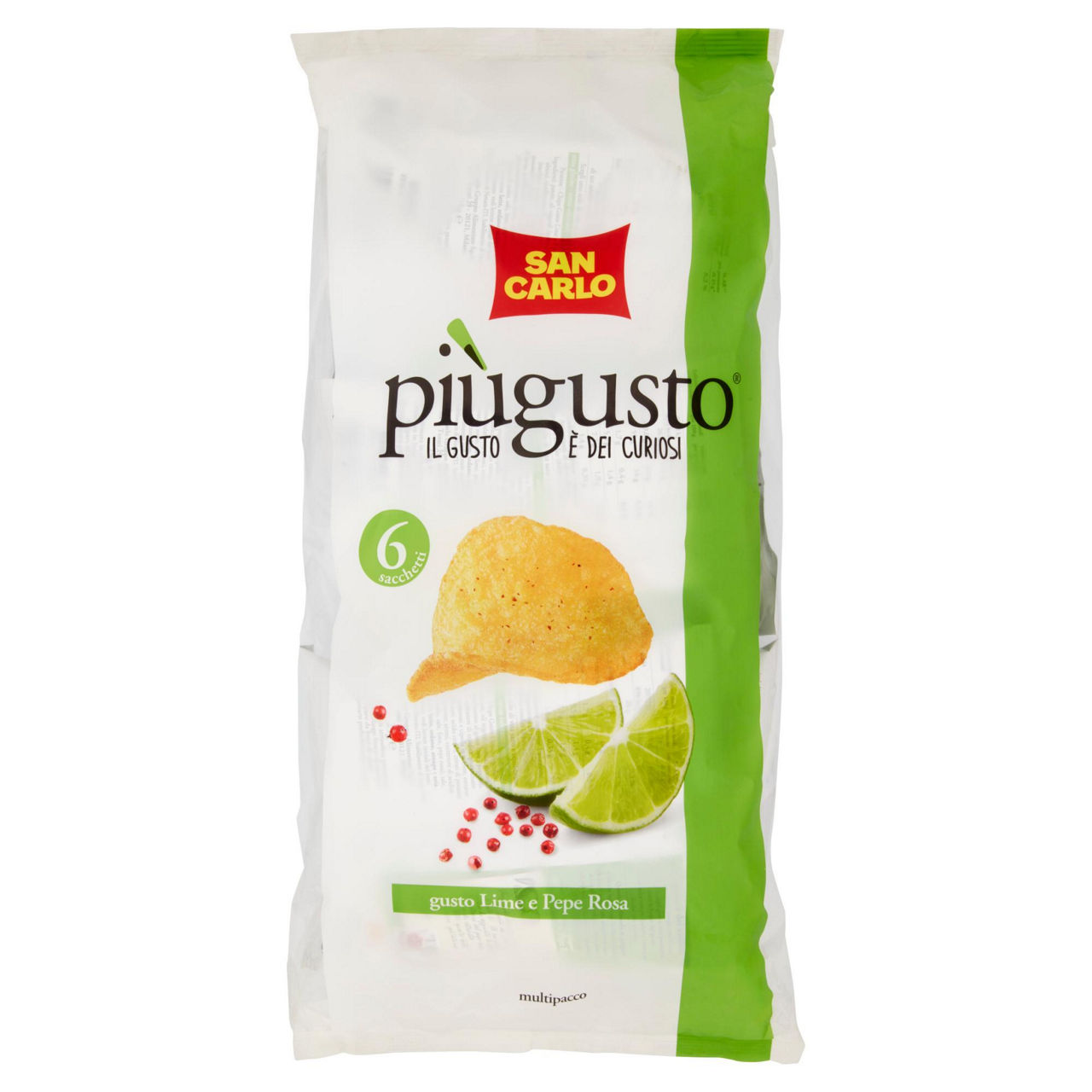 Patatine al lime e pepe rosa 6 pz x 25 gr - Immagine 01