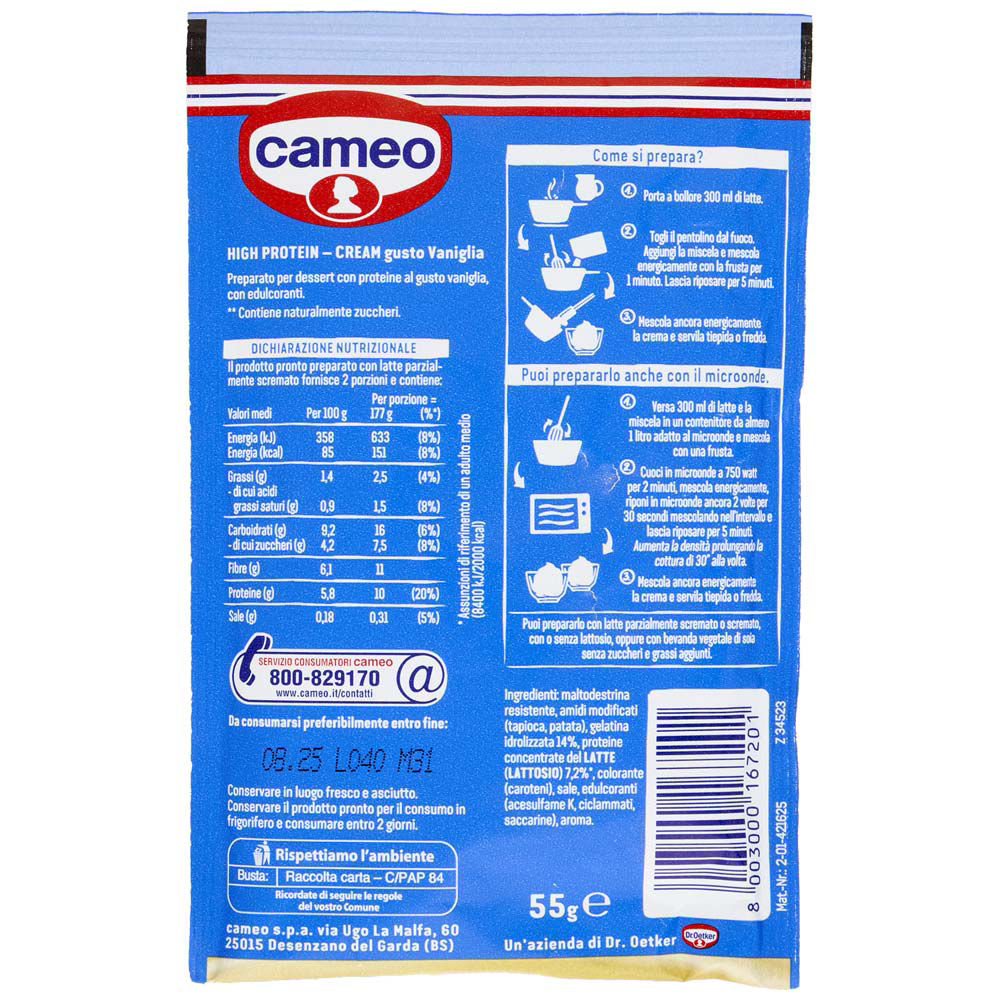 Preparato per budino alla vaniglia high protein 55 gr - Immagine 21