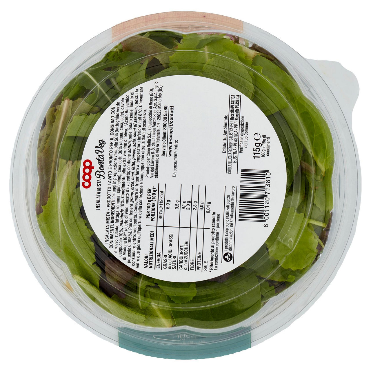 Insalata mista bontà veg 115 gr - Immagine 21