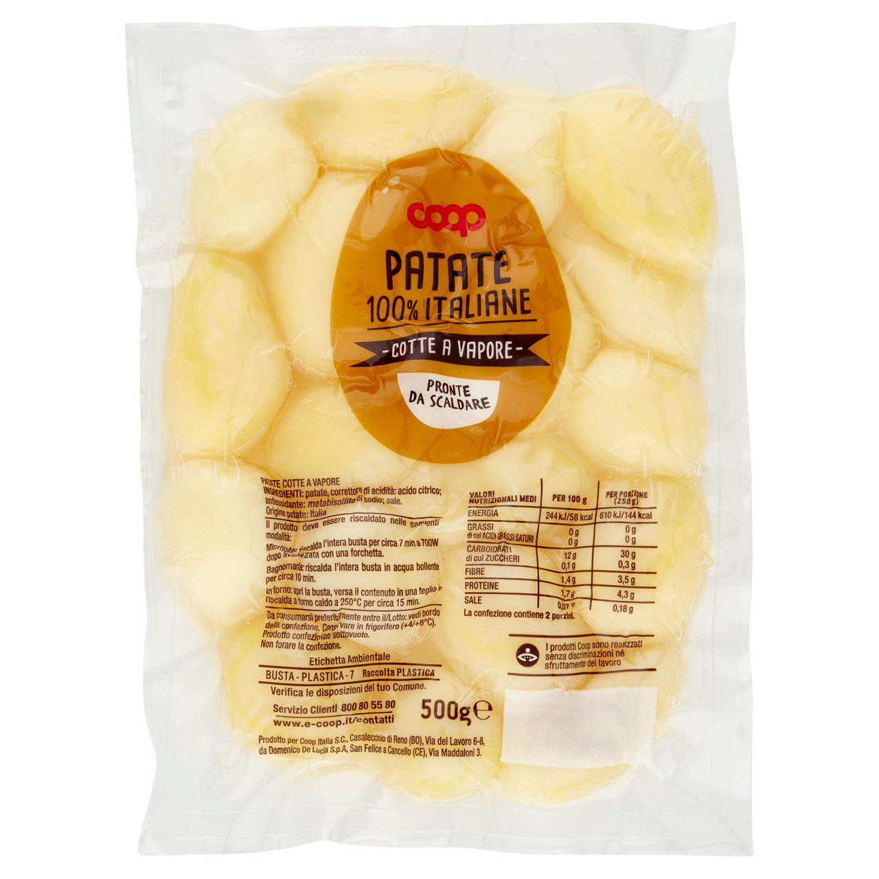 Patate cotte a vapore 500 gr - Immagine 01