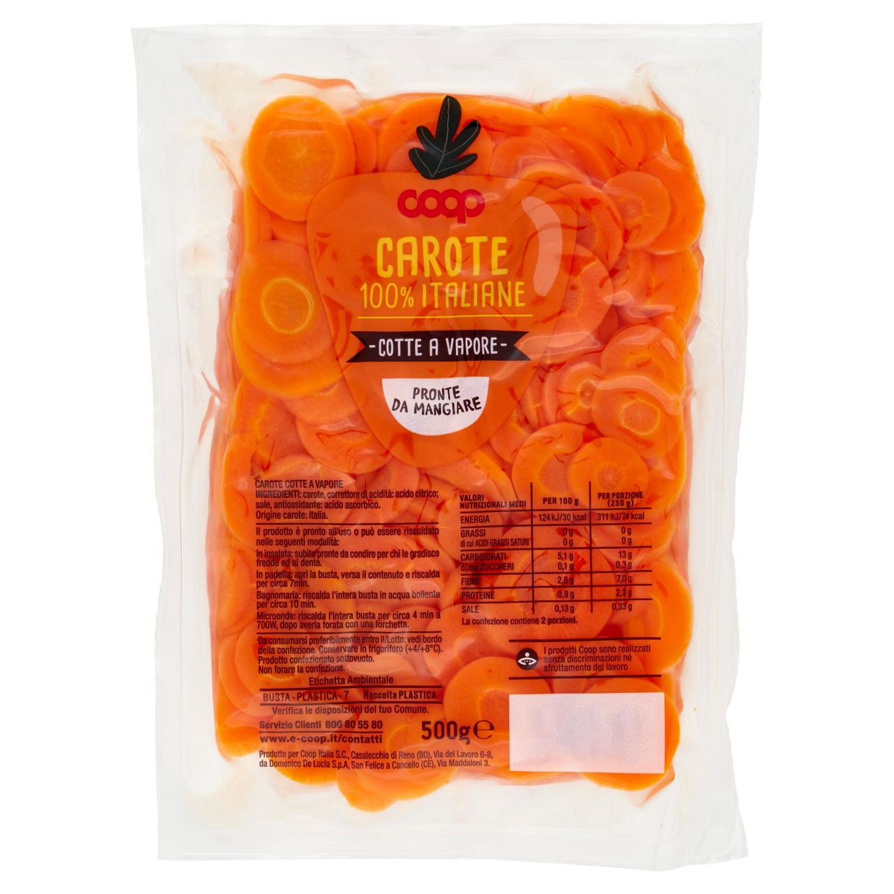 Carote cotte a vapore 500 gr - Immagine 01