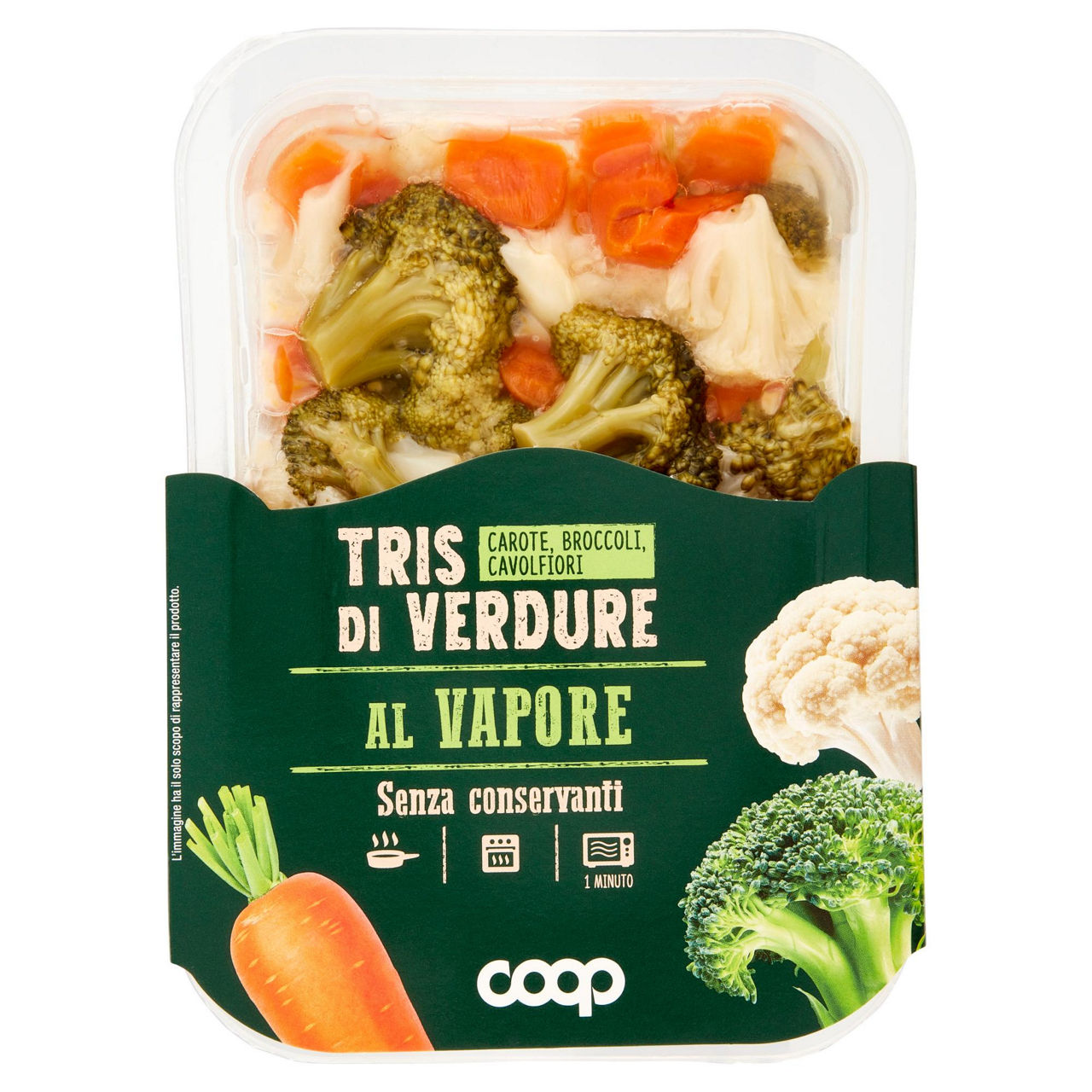 Tris di verdure al vapore 250 gr
