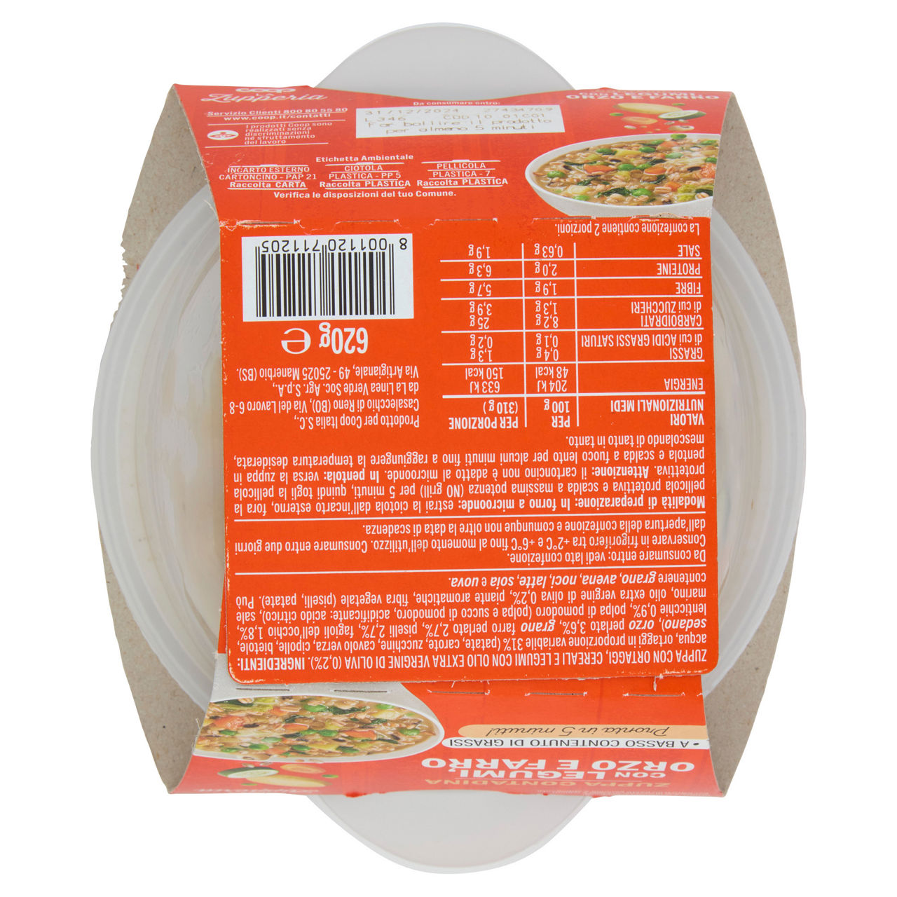 Zuppa contadina con legumi e cereali 620 gr - Immagine 11