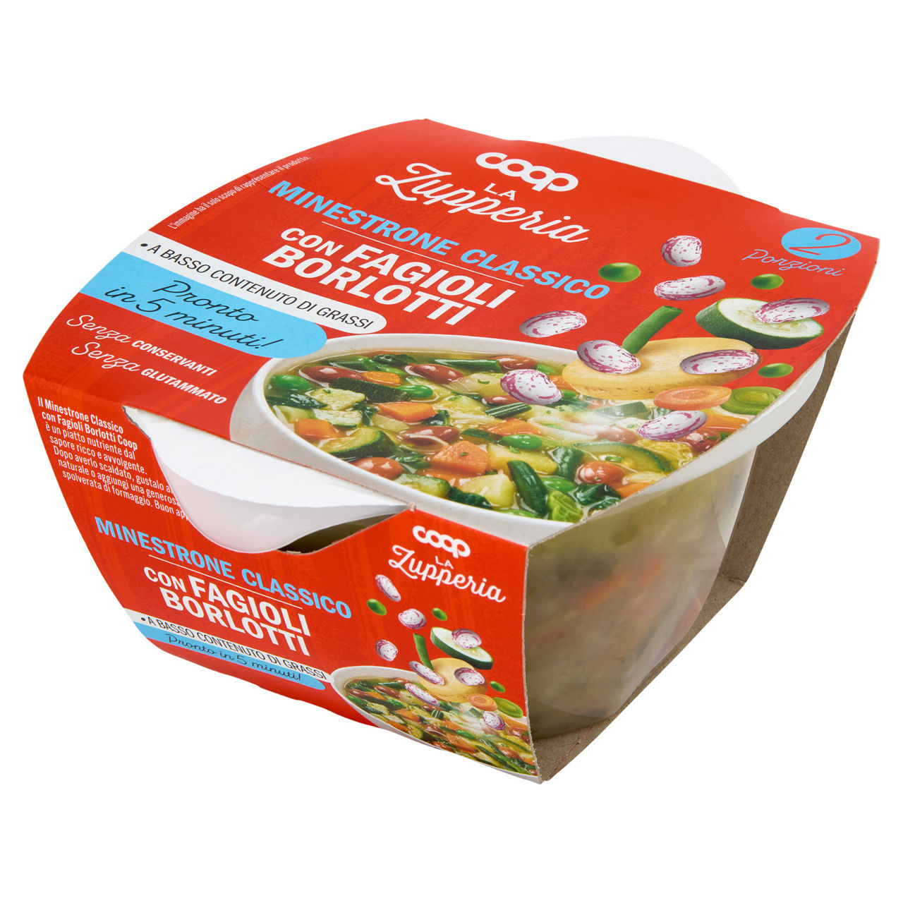 Minestrone classico con fagioli borlotti 620 gr - Immagine 61