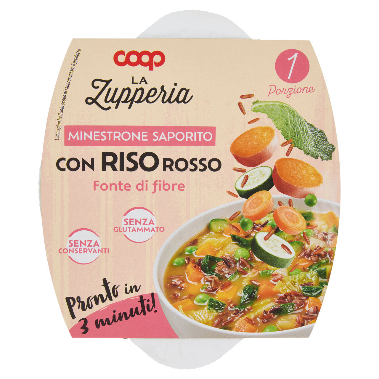 Minestrone saporito con riso rosso 350 gr - Immagine 01