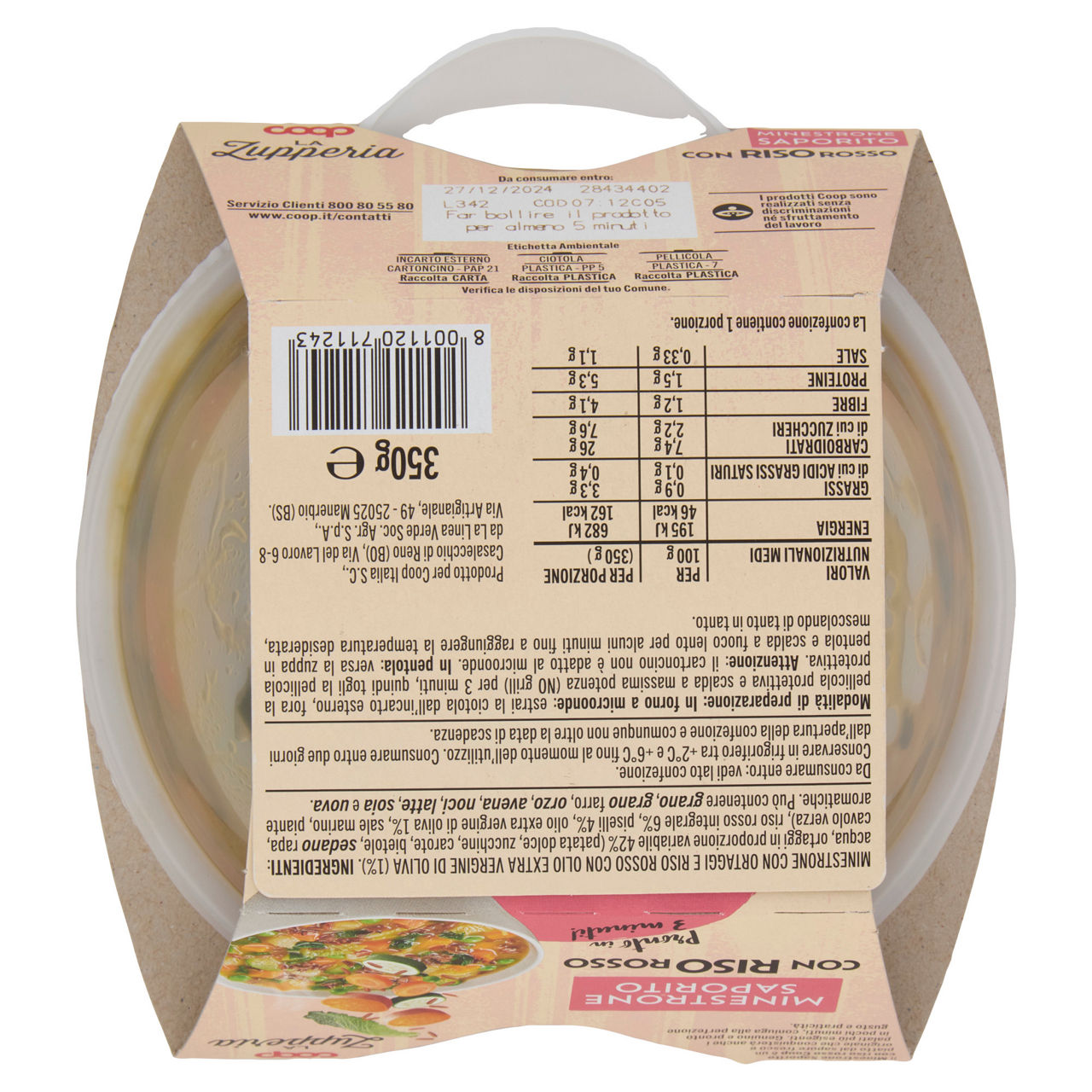 Minestrone saporito con riso rosso 350 gr - Immagine 51