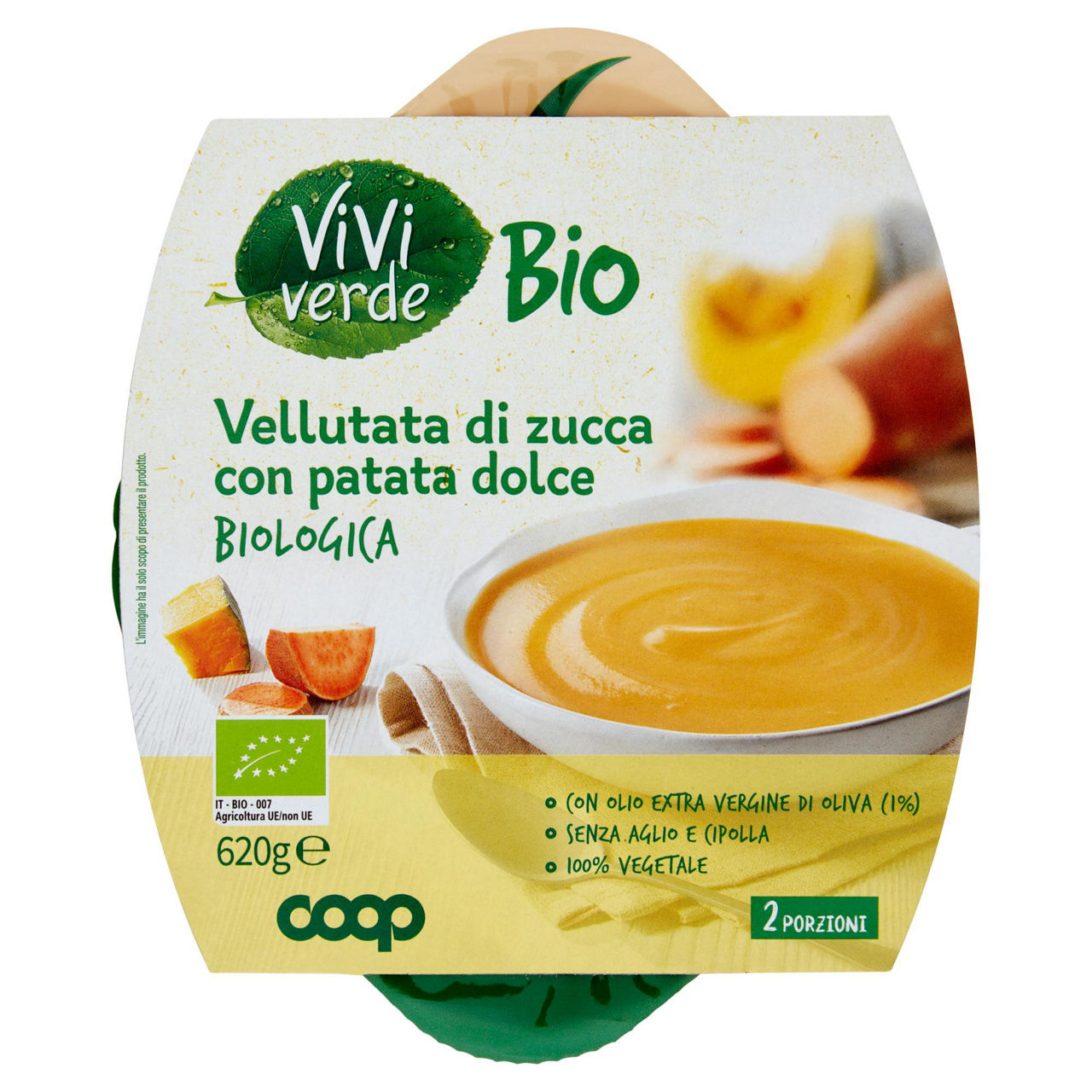 Vellutata di zucca con patata dolce bio 620 gr - Immagine 01