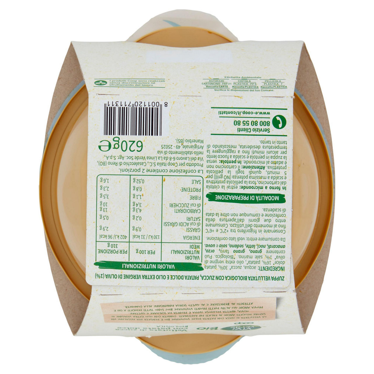 Vellutata di zucca con patata dolce bio 620 gr - Immagine 51