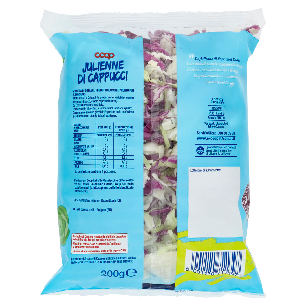 Insalata di cappuccio bianco e rosso 200 gr - Immagine 111