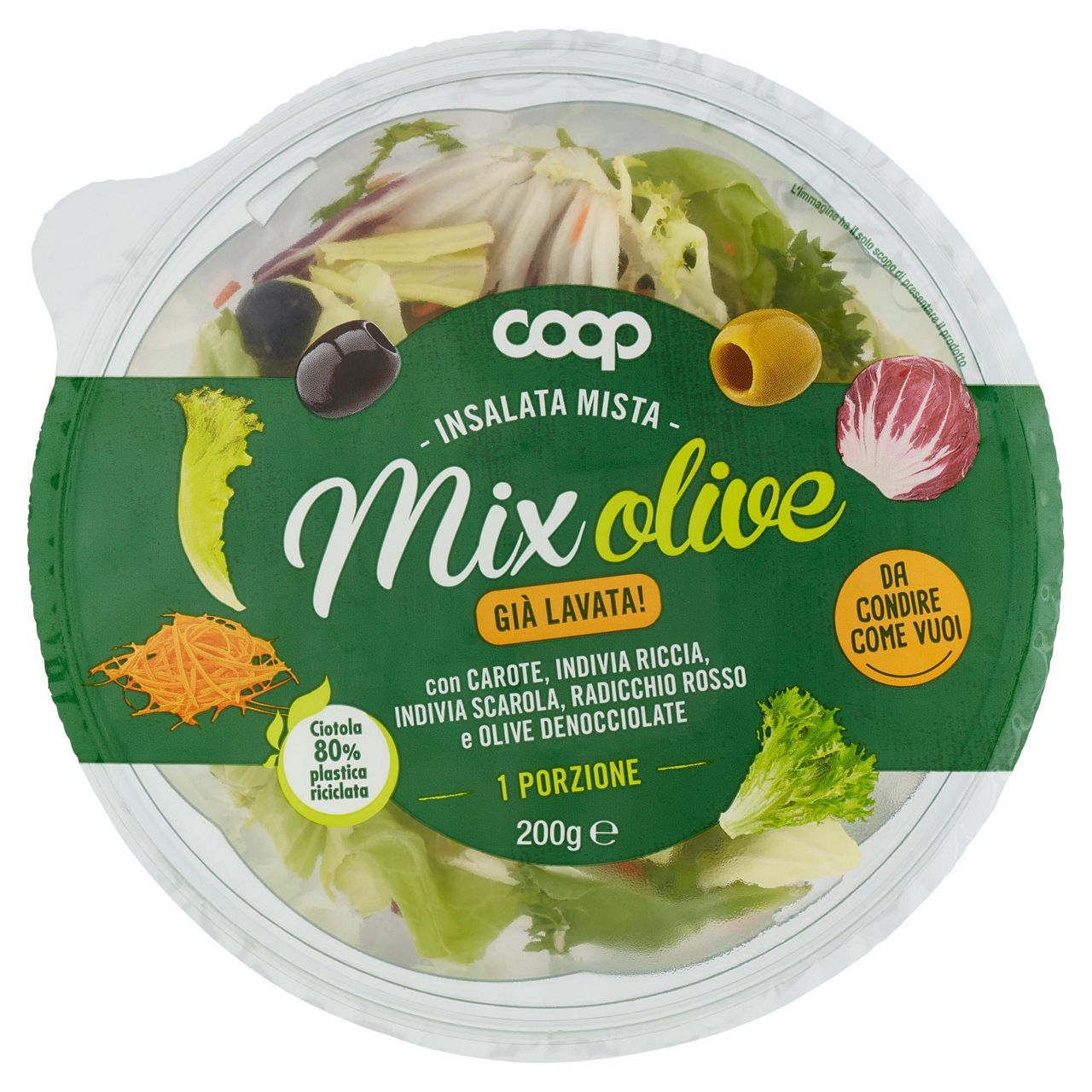 Insalata mista con olive 200 gr - Immagine 01