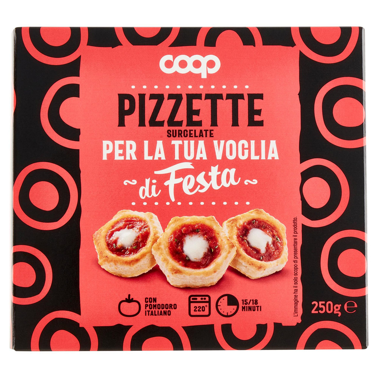 Pizzette di pasta sfoglia con pomodoro e mozzarella 250 gr - Immagine 01