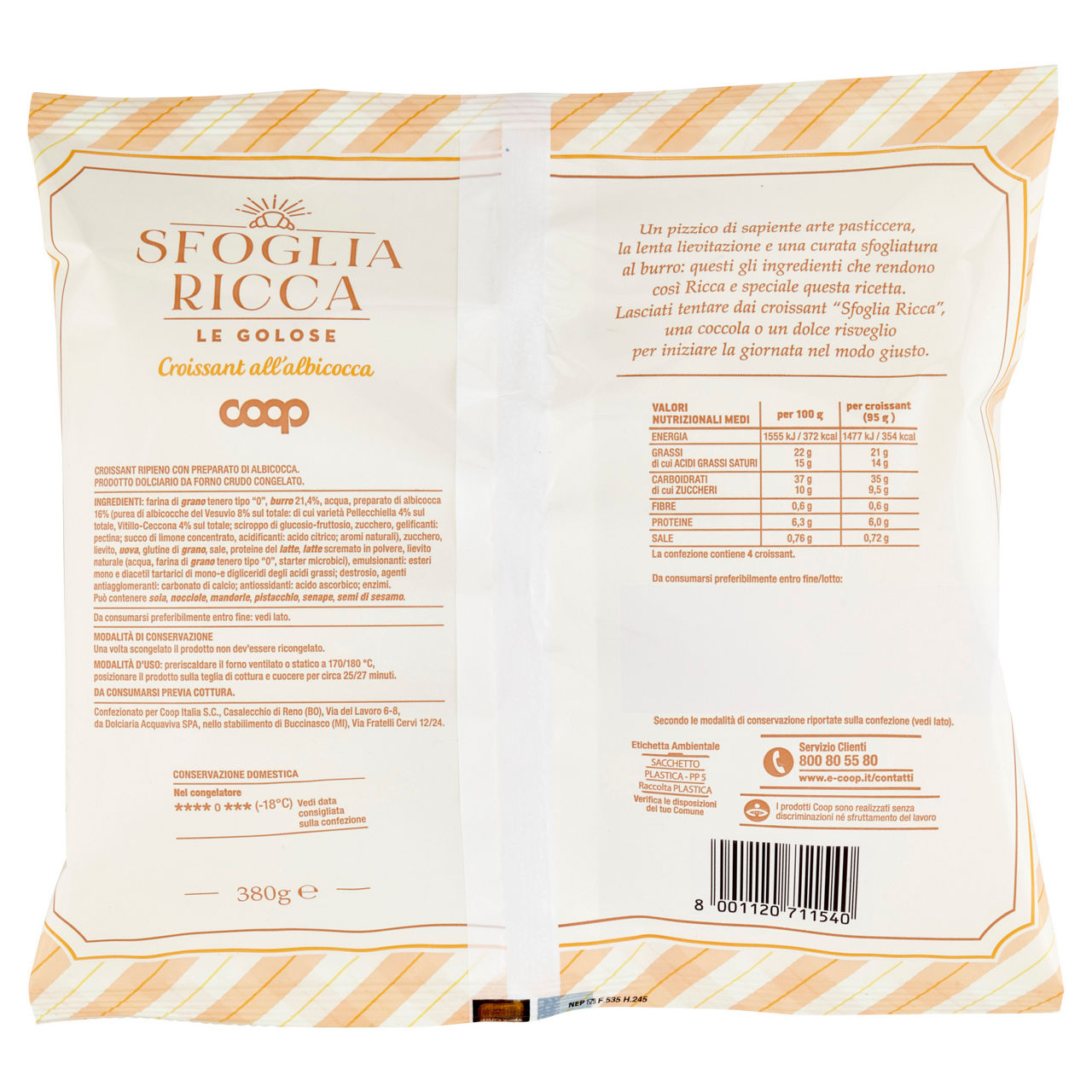 Croissant all'albicocca 4 pz 380 gr - Immagine 41