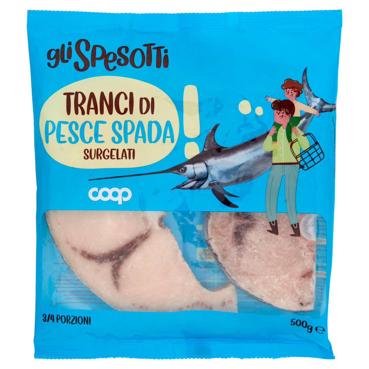Tranci di pesce spada surgelati 500 gr