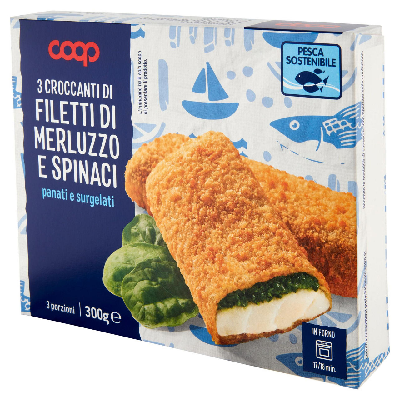 Filetti di merluzzo d'Alaska e spinaci panati prefritti e surgelati 300 gr - Immagine 51