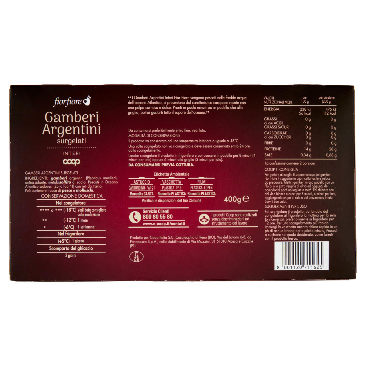 Gamberi Argentini surgelati interi 400 gr - Immagine 51