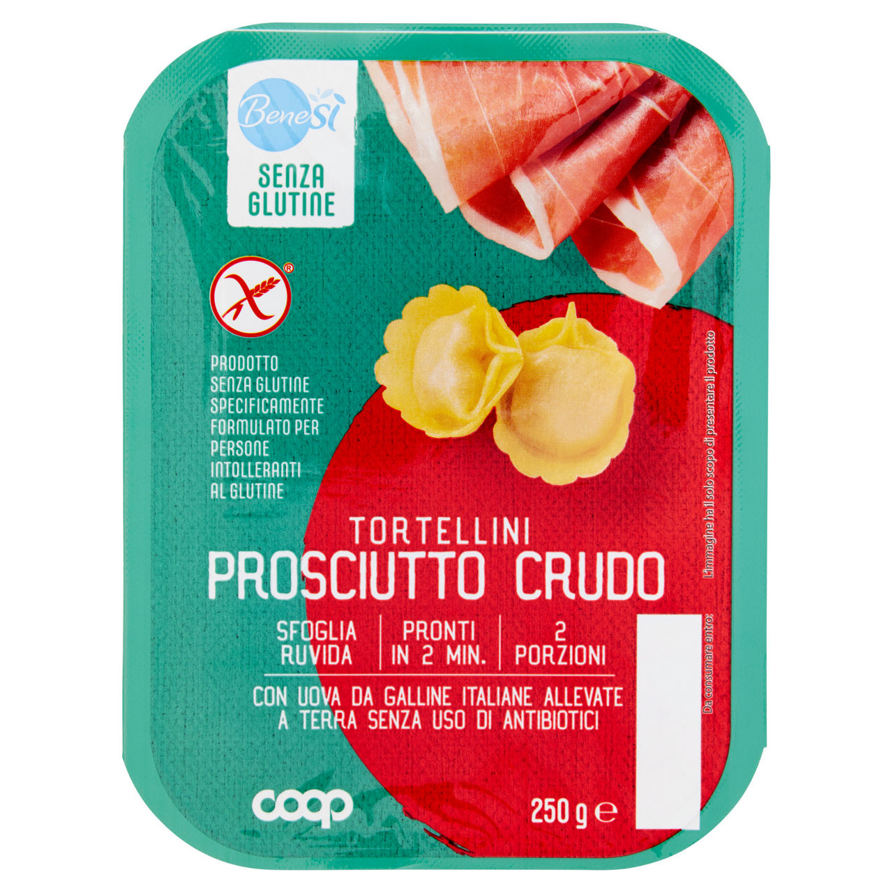 Tortellini freschi con prosciutto crudo senza glutine 250 gr - Immagine 01
