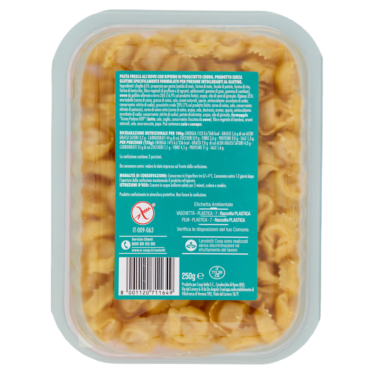 Tortellini freschi con prosciutto crudo senza glutine 250 gr - Immagine 51