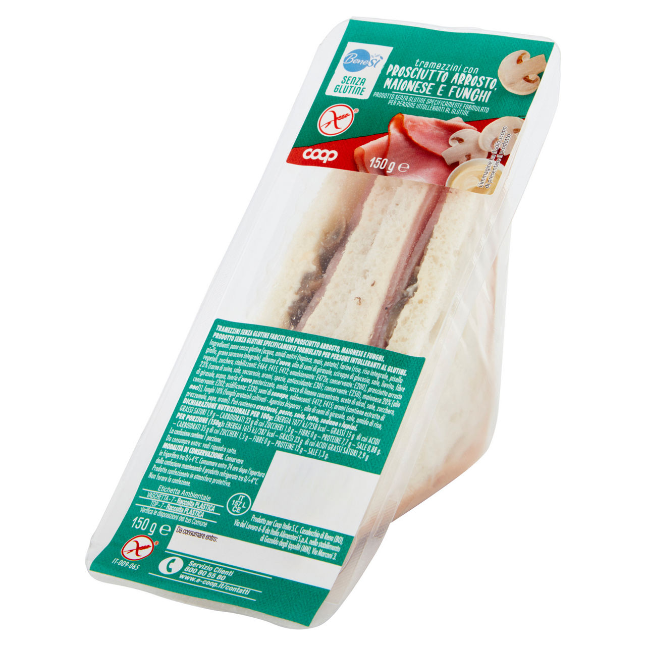 Tramezzini farciti con prosciutto arrosto maionese e funghi 150 gr - Immagine 51