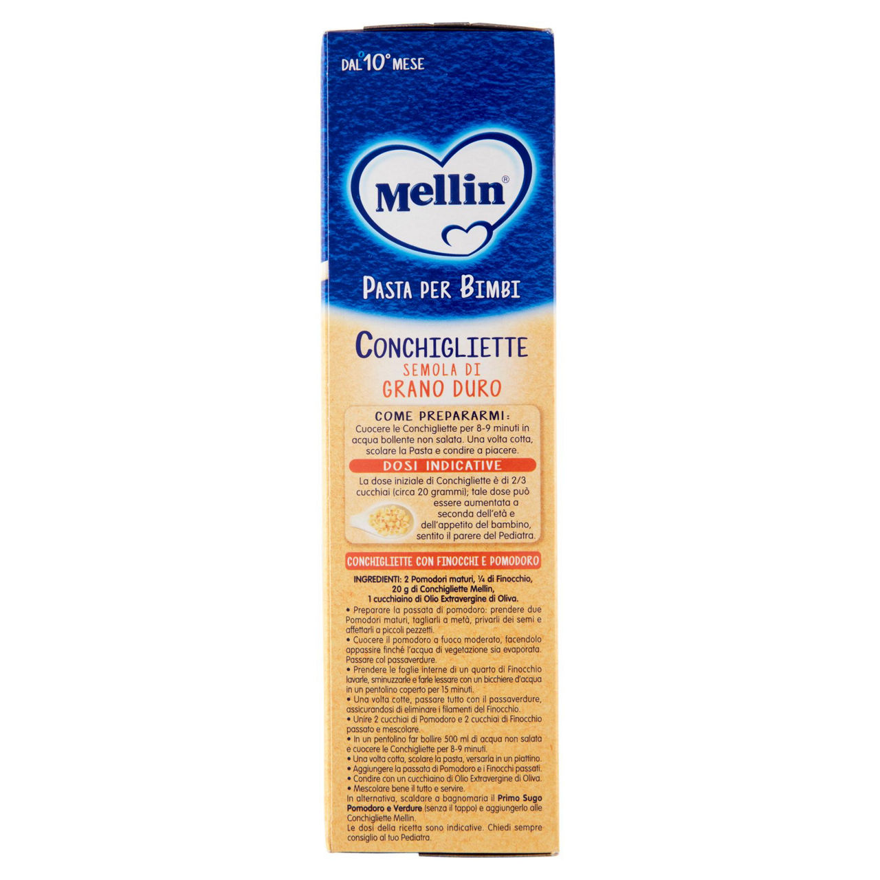Pasta per bimbi conchigliette di semola di grano duro 280 gr - Immagine 11