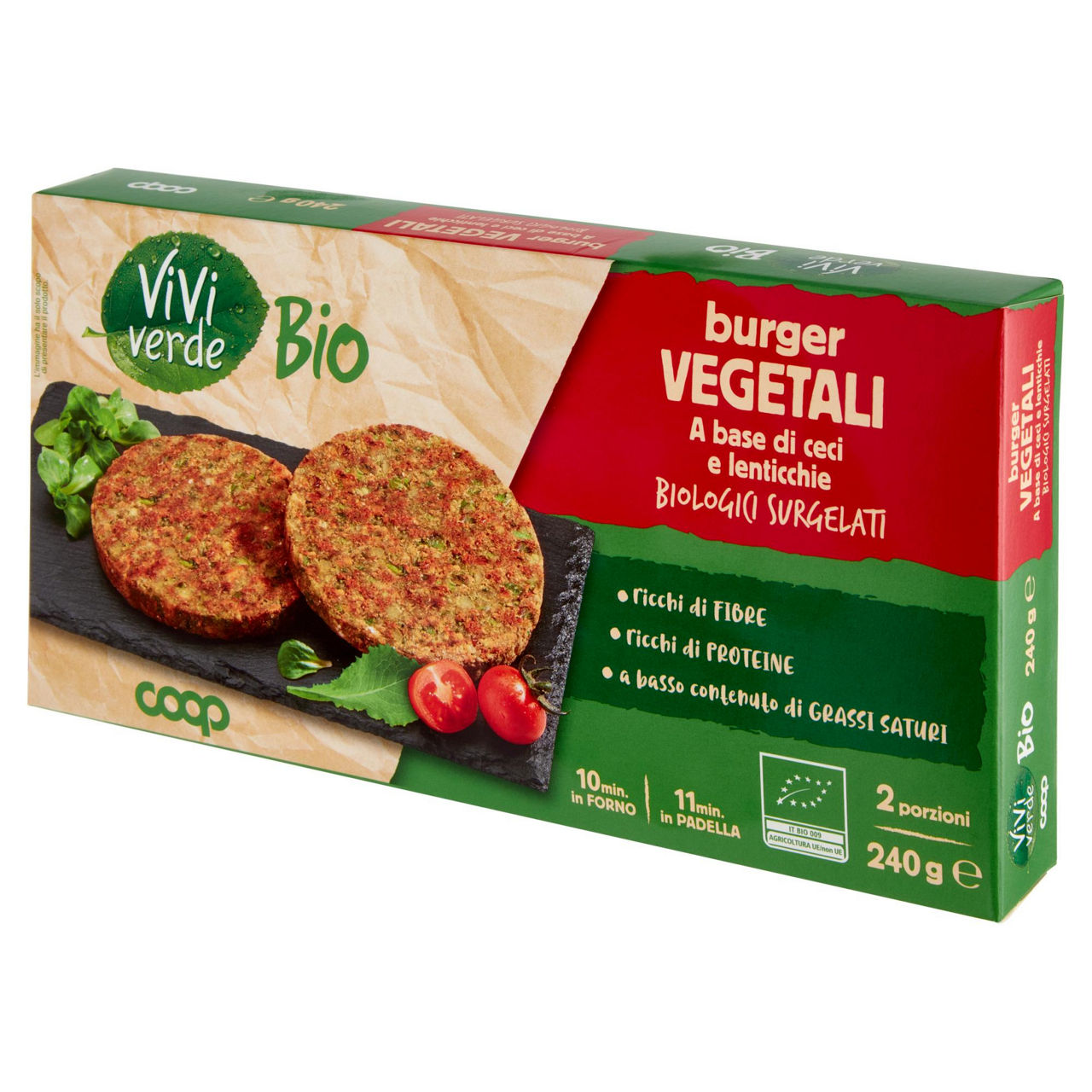 Burger vegetali di ceci e lenticchie bio surgelati 240 gr - Immagine 61