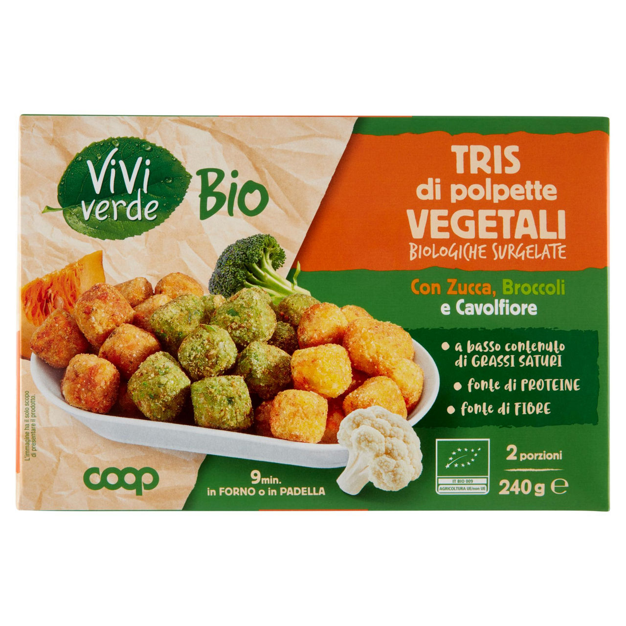 Tris di polpettine vegetali bio surgelate 240 gr - Immagine 01