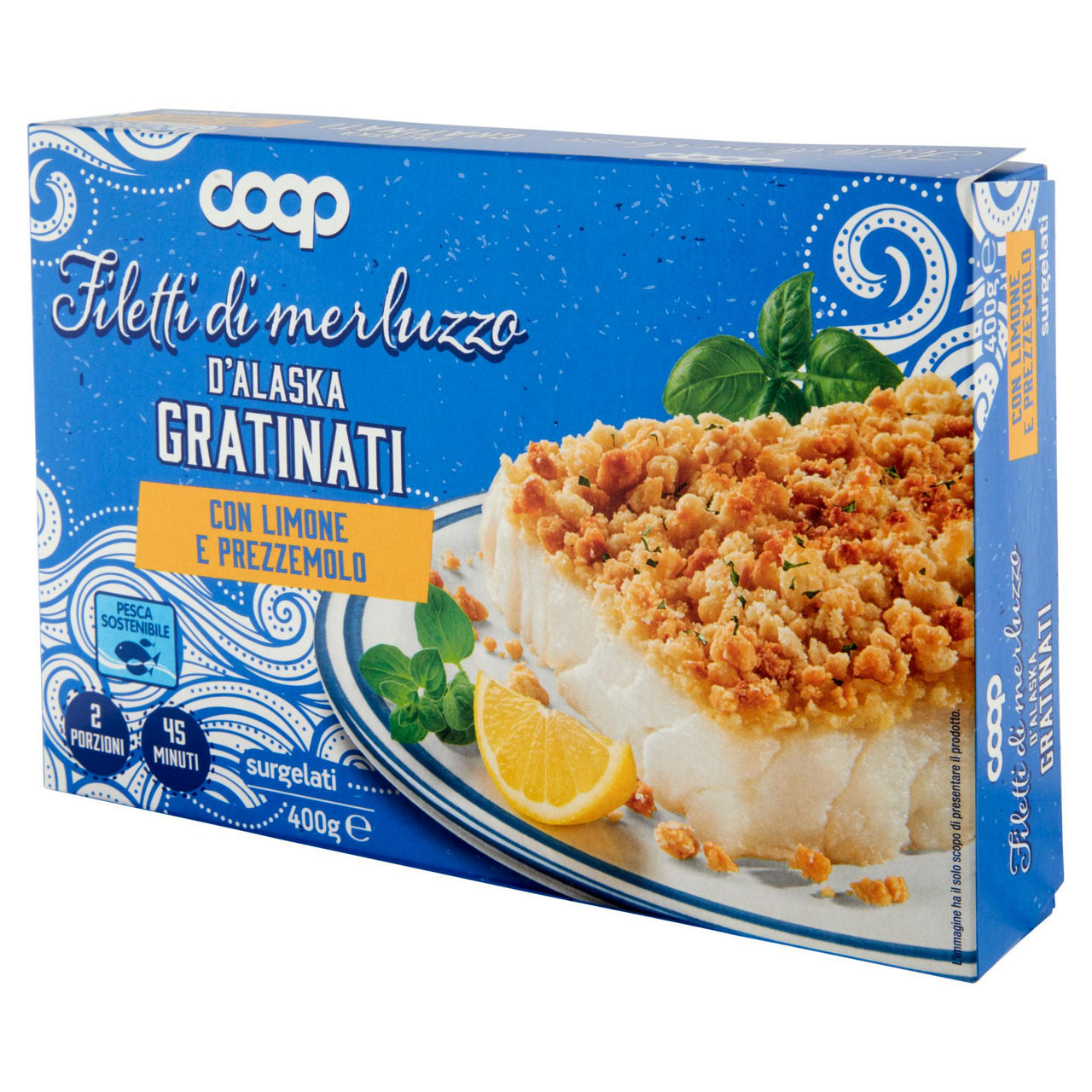 Filetti di merluzzo d'Alaska gratinati con limone e prezzemolo surgelati 400 gr - Immagine 21