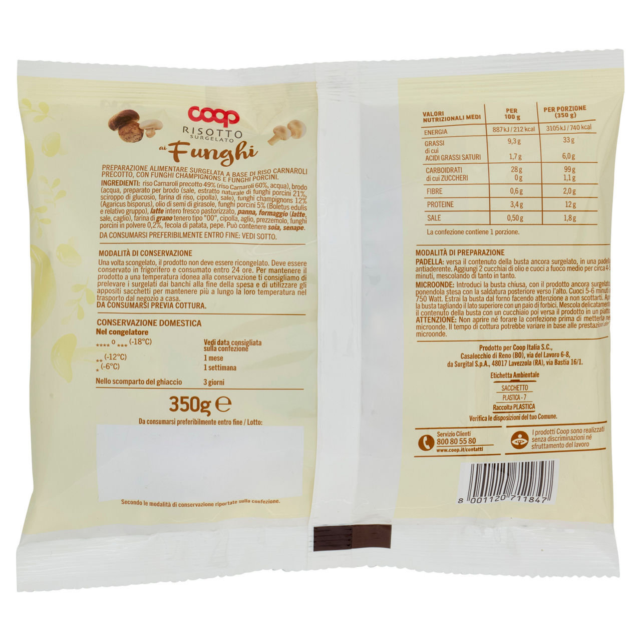 Risotto ai funghi surgelato 350 gr - Immagine 41