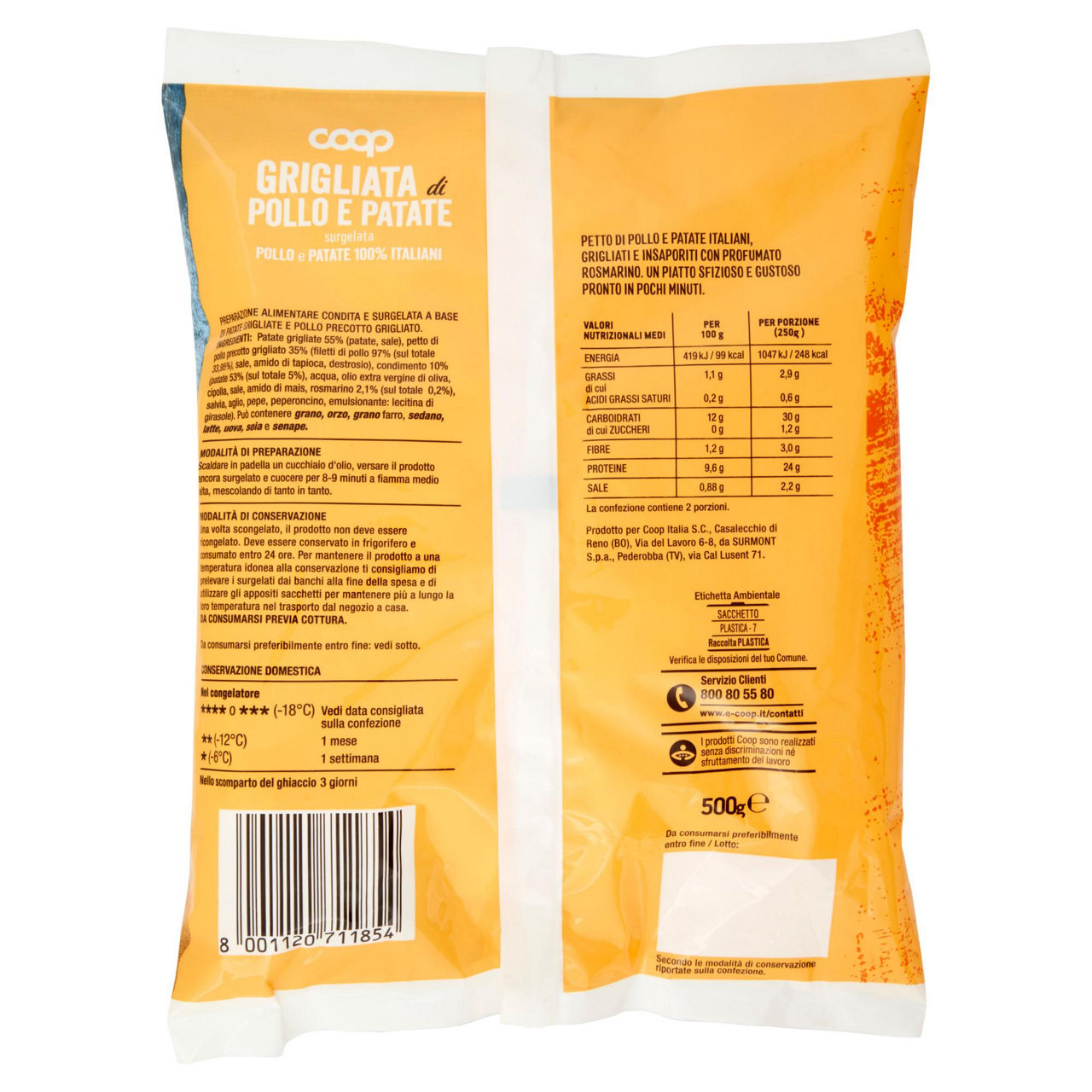 Grigliata di pollo e patate surgelata 500 gr - Immagine 51