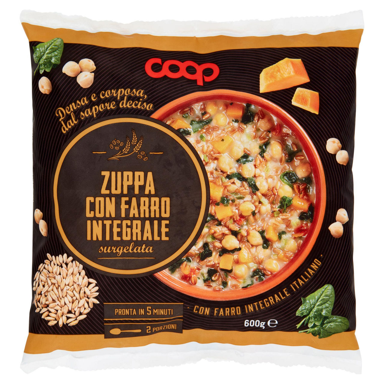 Zuppa con farro integrale surgelata 600 gr - Immagine 01