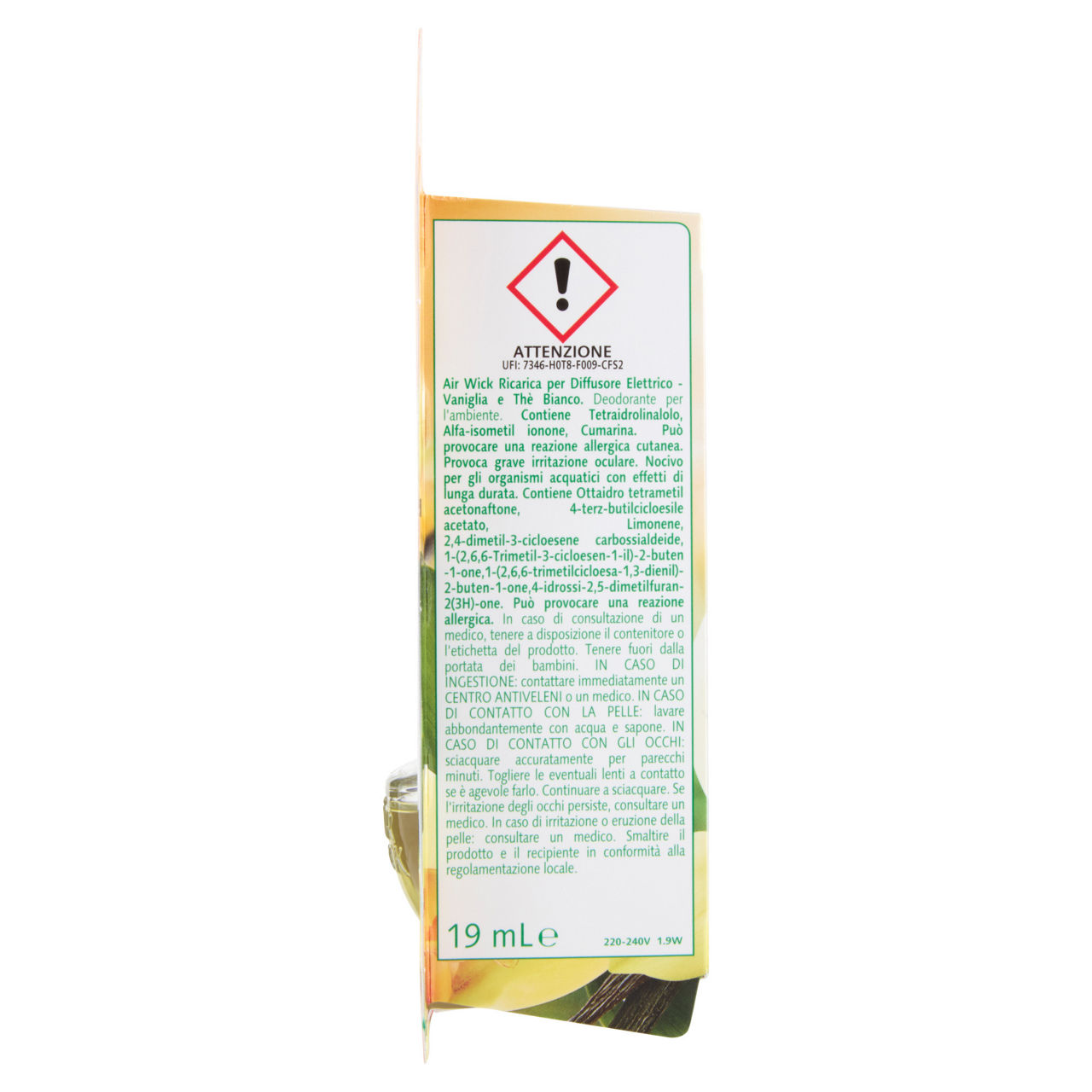 Diffusore elettrico per ambiente vaniglia e the bianco 19 ml - Immagine 11