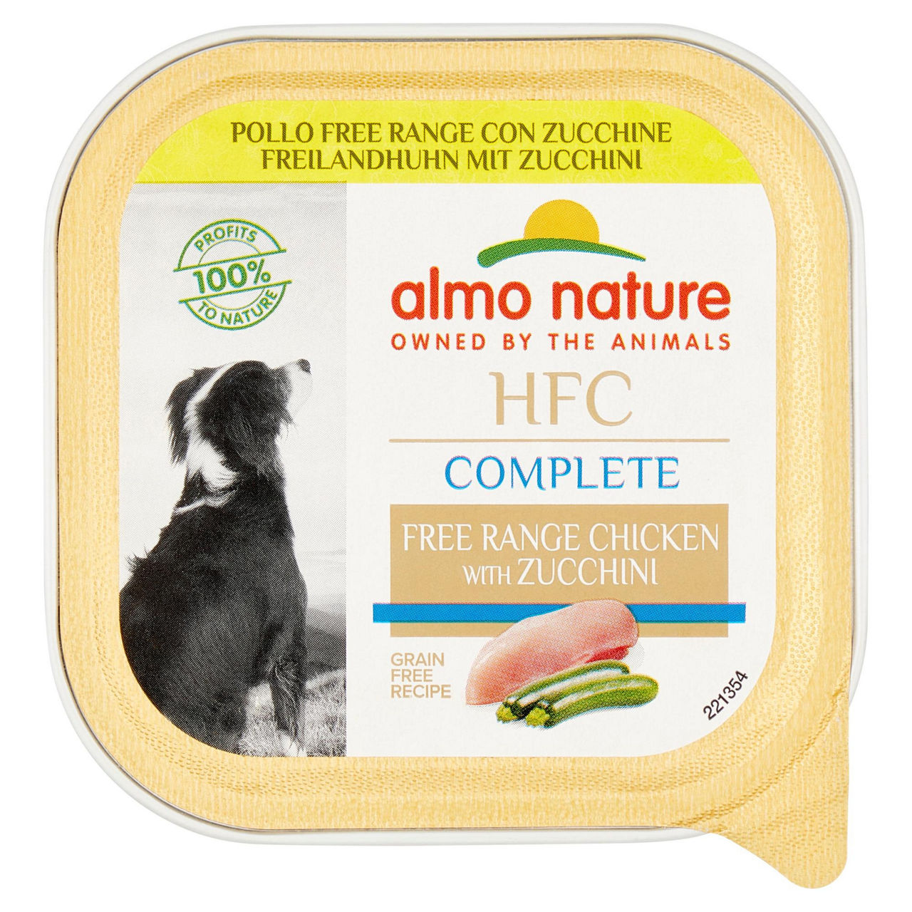 Umido per cani al pollo free range con zucchine 85 gr - Immagine 01