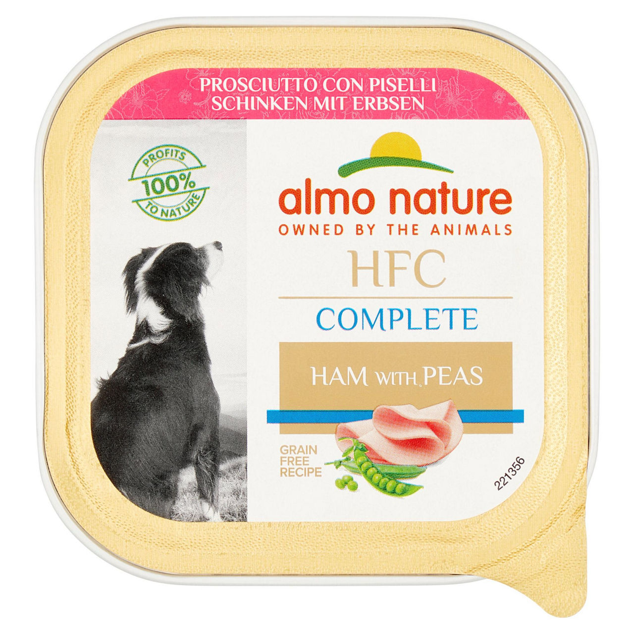 Umido per cani al prosciutto con piselli 85 gr - Immagine 01