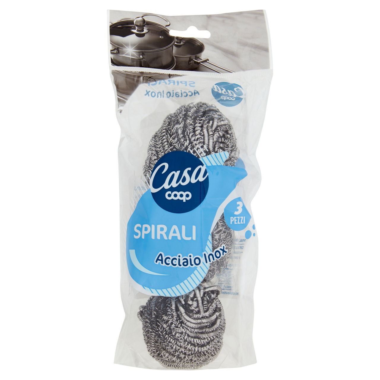 Pagliette spirali in acciaio inox 3 pz - Immagine 01