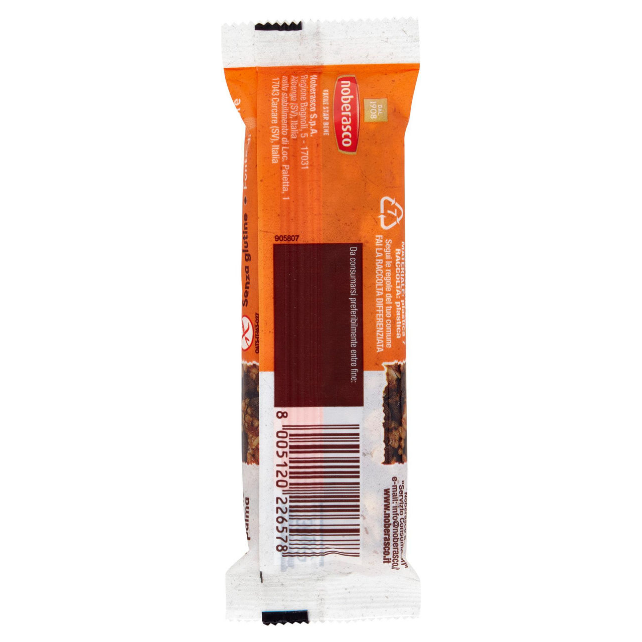 Barretta di cereali e frutta secca con arancia e gocce di cioccolato 30 gr - Immagine 11