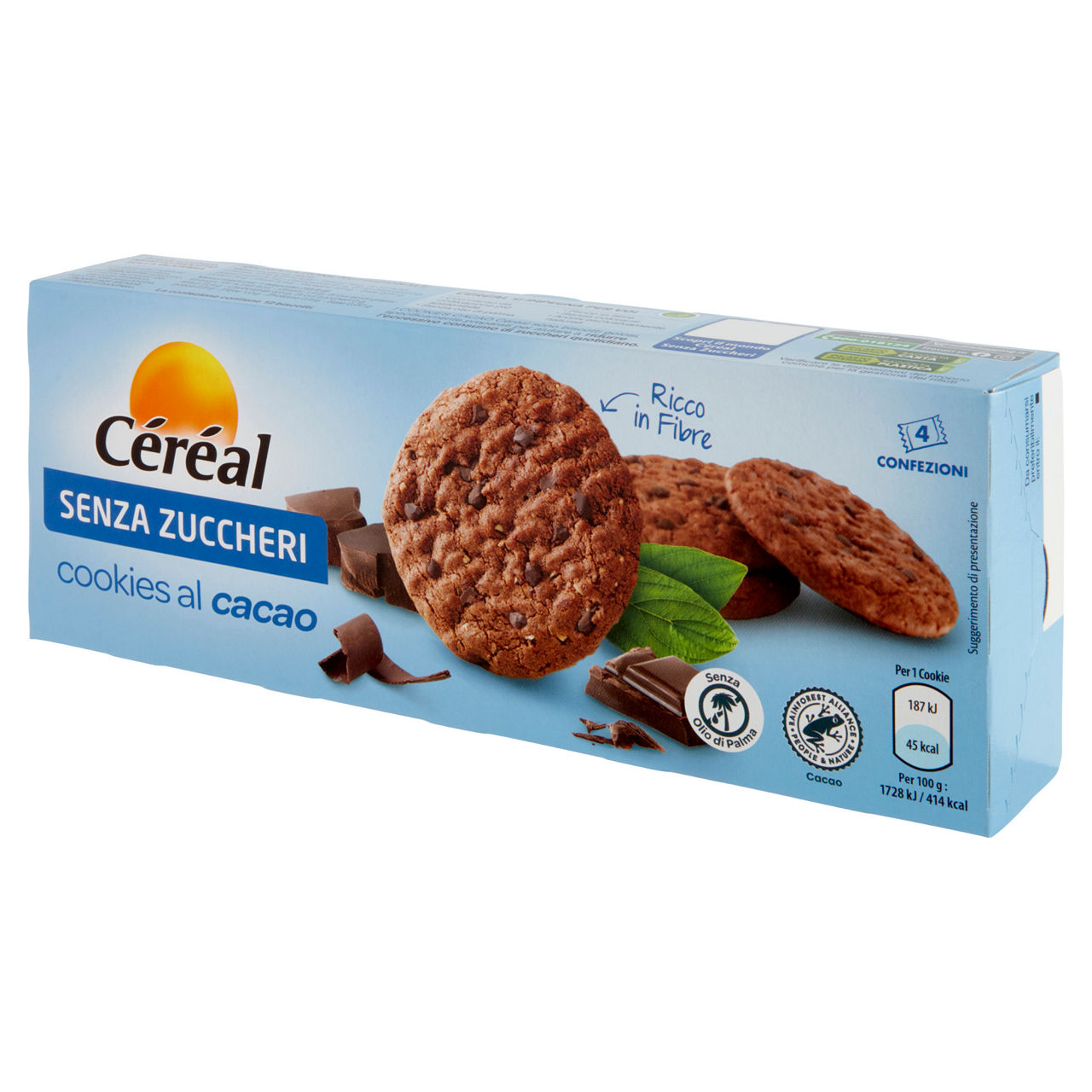 Biscotti Cookies al cacao senza zuccheri 130 gr - Immagine 11