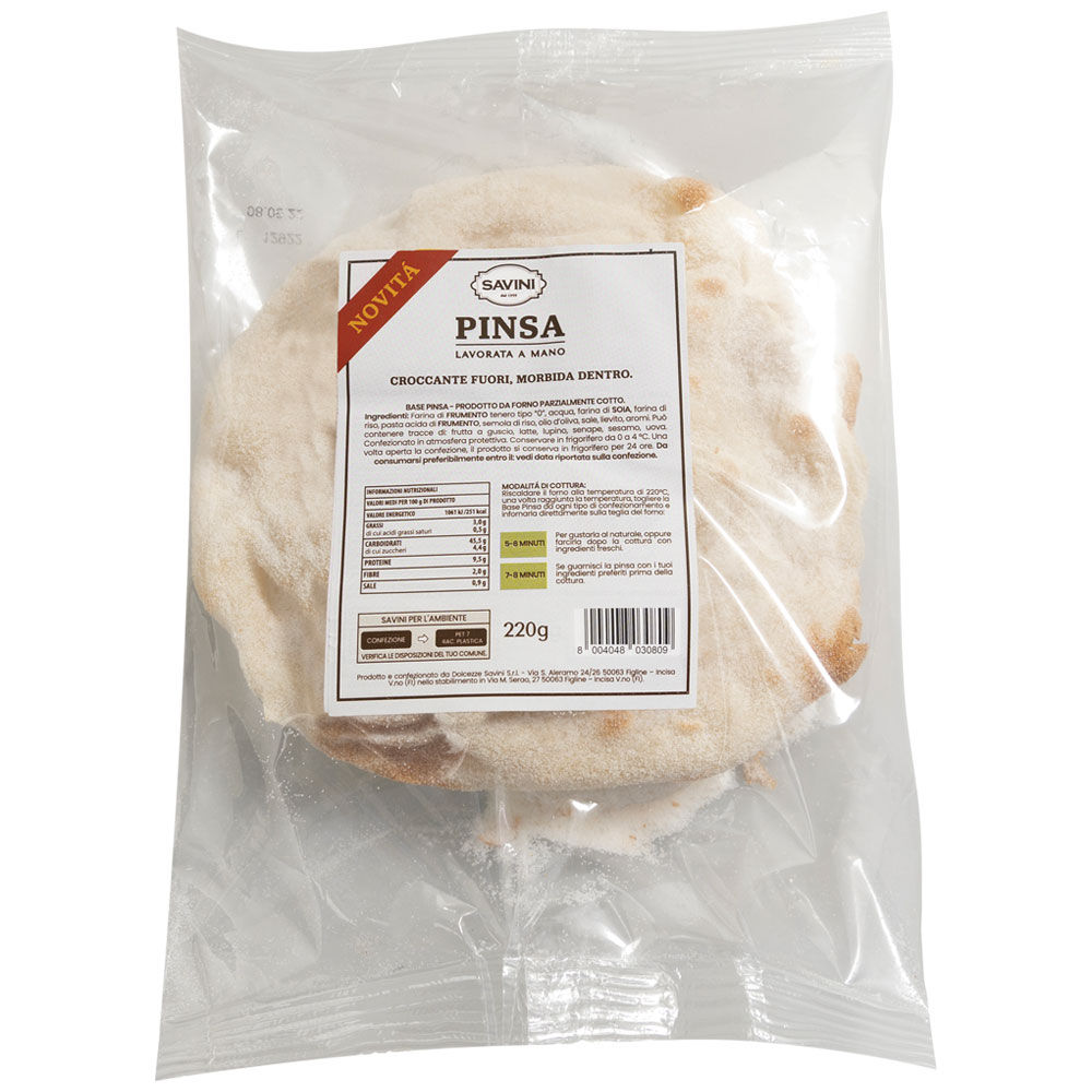 Pinsa lavorata a mano 2 pz 220 gr