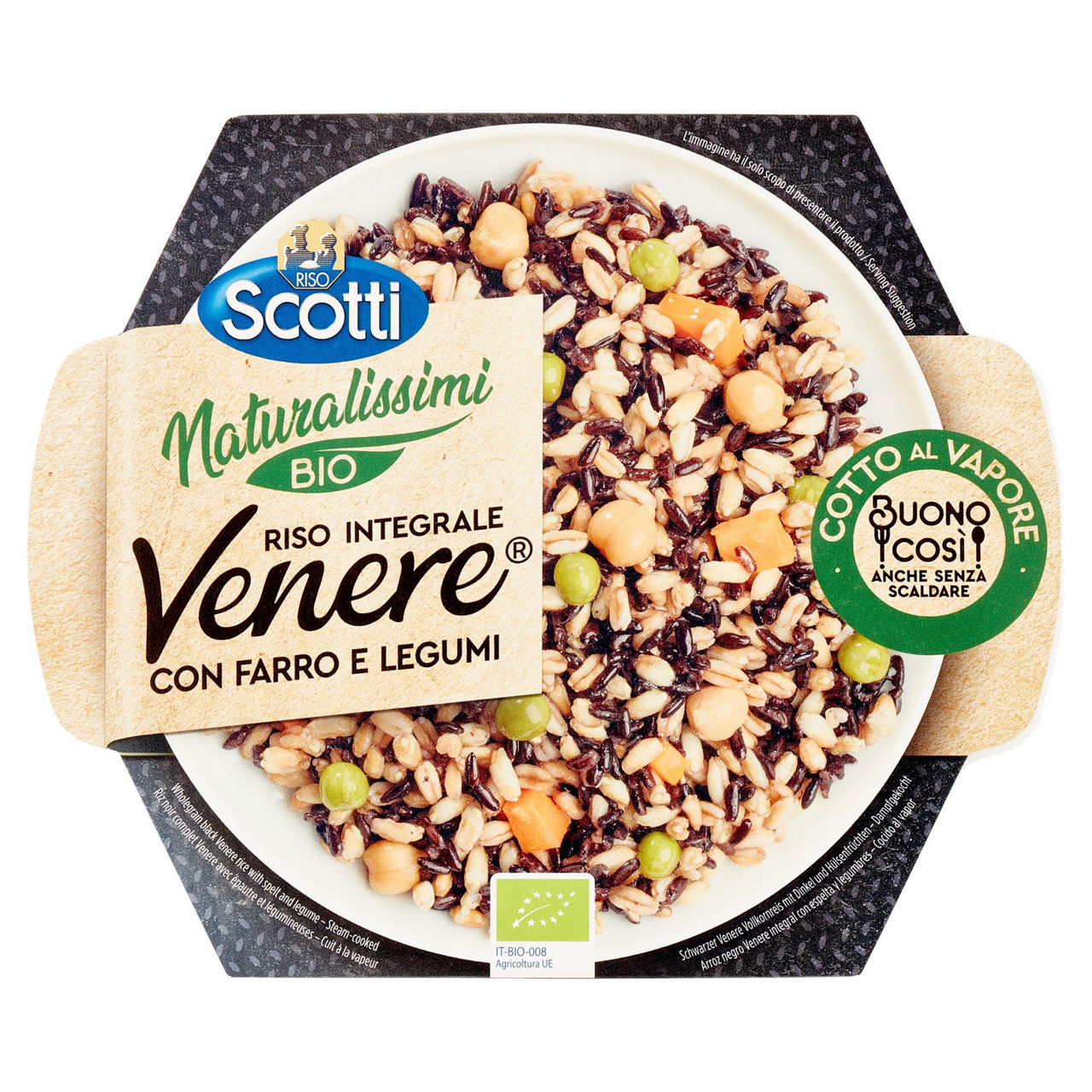 RISO INTEGRALE VENERE CON FARRO E LEGUMI NATURALISSIMI BIO RISO SCOTTI G180 - Immagine 01