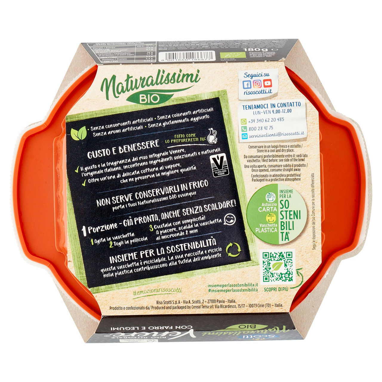 RISO INTEGRALE VENERE CON FARRO E LEGUMI NATURALISSIMI BIO RISO SCOTTI G180 - Immagine 61