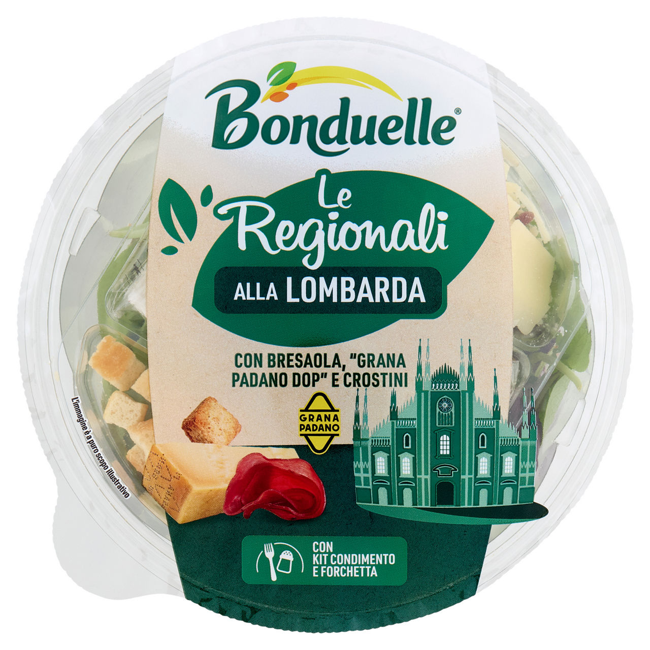 Insalata alla lombarda con bresaola grana e crostini 130 gr