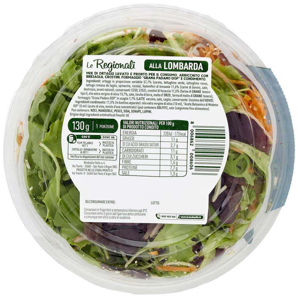 Insalata alla lombarda con bresaola grana e crostini 130 gr - Immagine 21