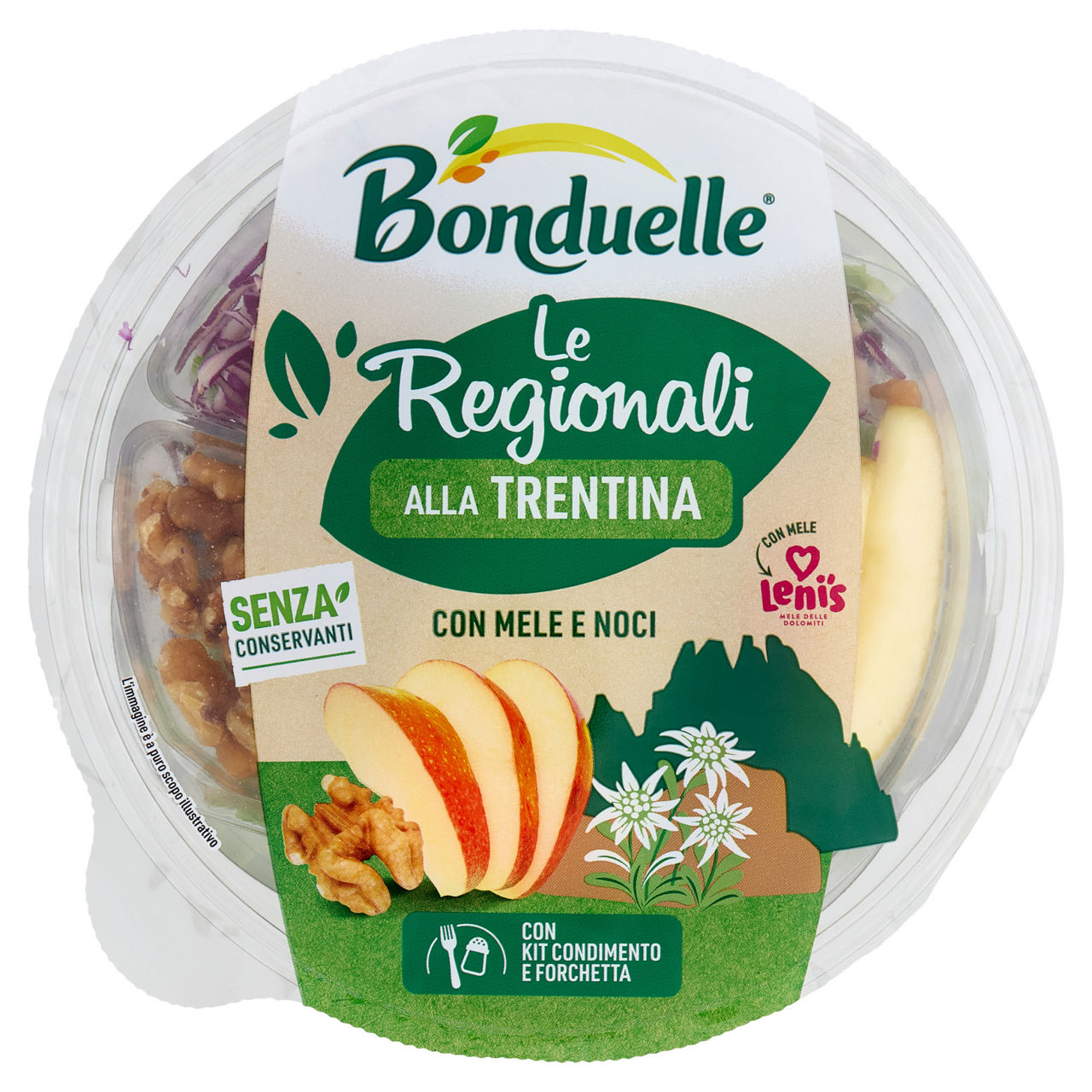 Insalata alla trentina con mele e noci 130 gr