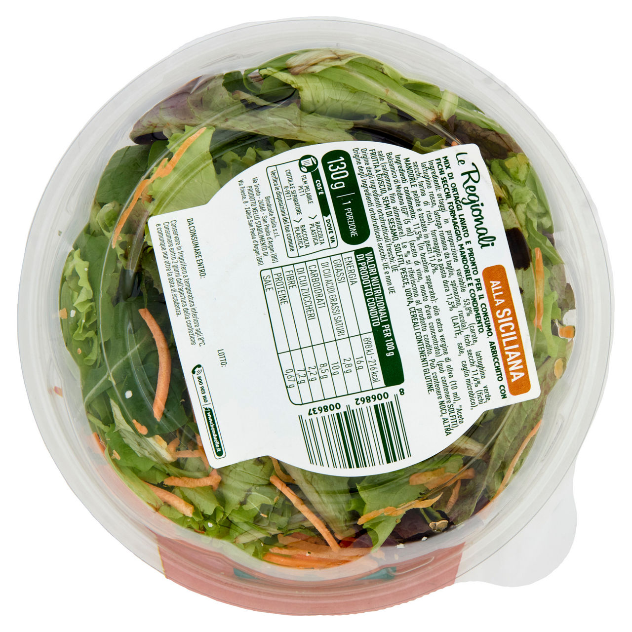 Insalata mista alla Siciliana con formaggio fichi secchi e mandorle 130 gr - Immagine 21
